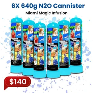 Miami Magic Infusions 640g N2O Cannister (6 Bottles)