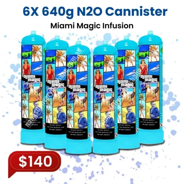 Miami Magic Infusions 640g N2O Cannister (6 Bottles)