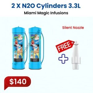 Miami Magic Infusions 2 x N2O Cylinders 3.3L