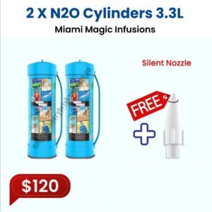 Miami Magic Infusions 2 x N2O Cylinders 3.3L