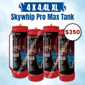 Nangs Eight Mile Plains 2 4 x Skywhip Pro Max 4.4L N2O Tank