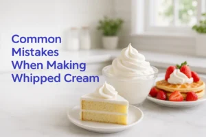 What are the common mistakes when making whipped cream