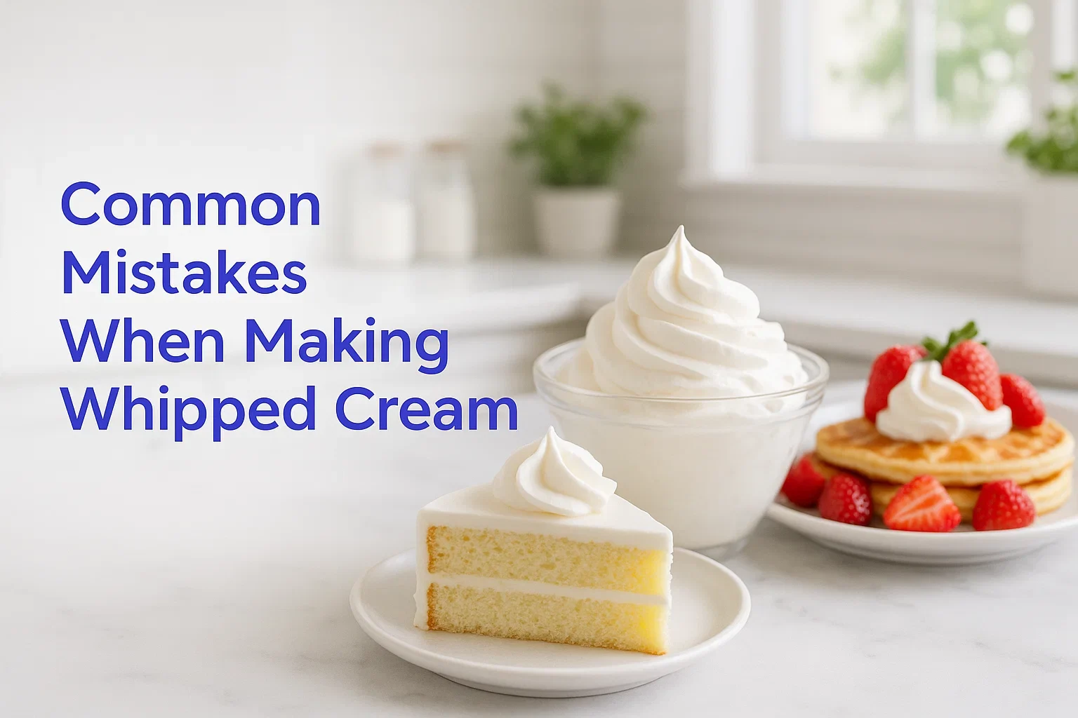 What are the common mistakes when making whipped cream